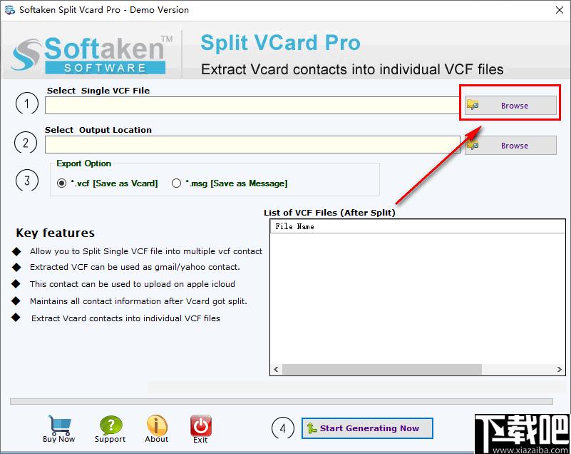 Softaken Split Vcard Pro下载,文件拆分