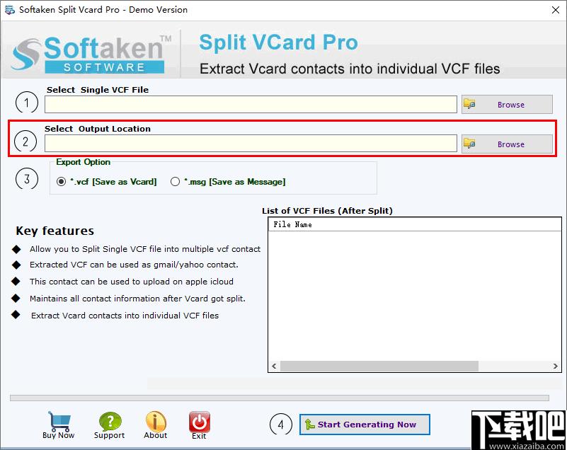 Softaken Split Vcard Pro下载,文件拆分