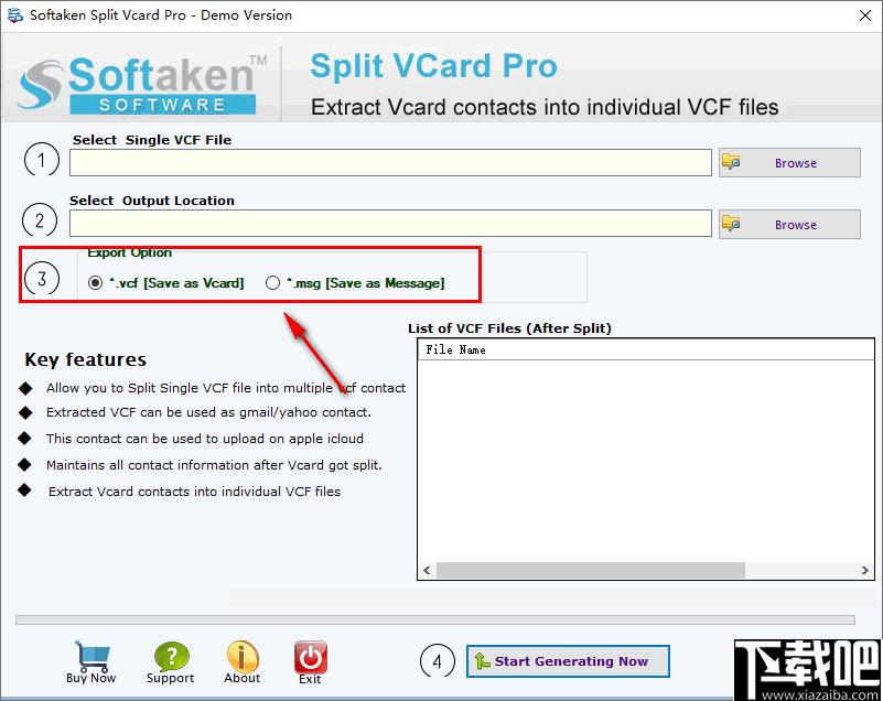 Softaken Split Vcard Pro下载,文件拆分