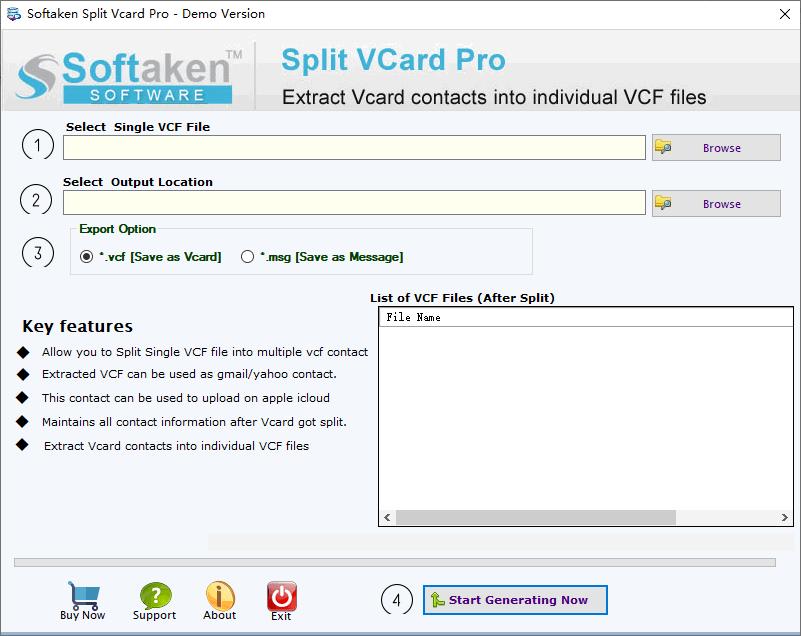 Softaken Split Vcard Pro下载,文件拆分
